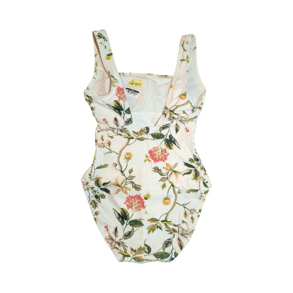 ⭐D4 Shade & Shore Women's Cream/Multicolor Floral One Piece Swimsuit - XS